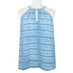 Michael Michael Kors Blue White Chambray Colorway Sleeveless Top
